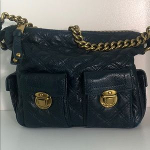Marc Jacobs Chain Strap Leather Quilted Teal Bag